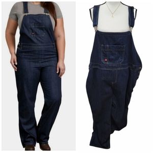 Dickies Farmers Bib Straight Leg Relaxed Fit Overalls Size 24W